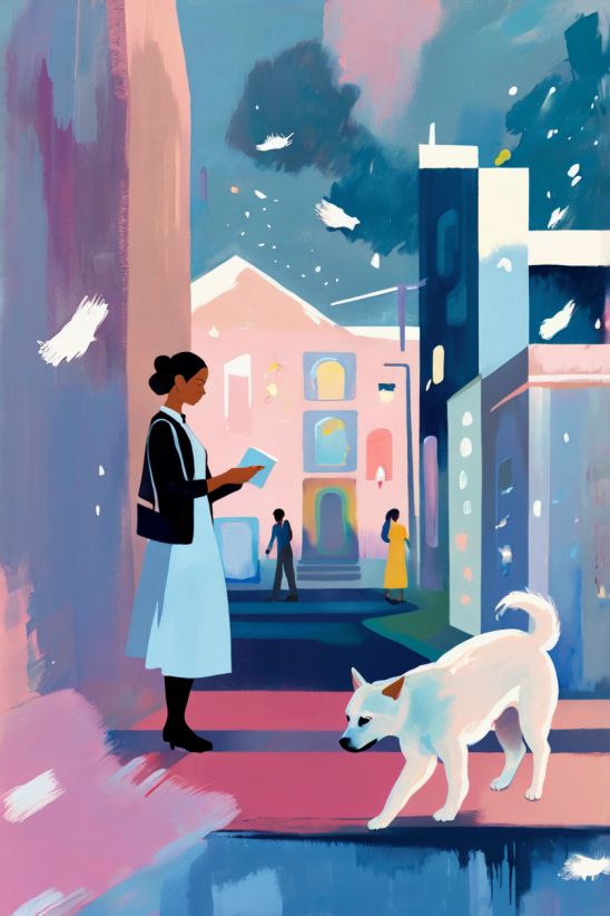 Reading in the street