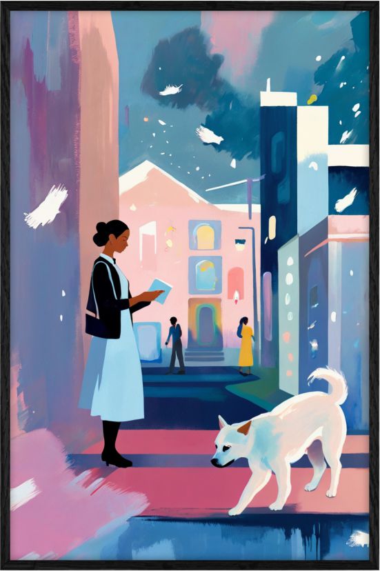 Reading in the street