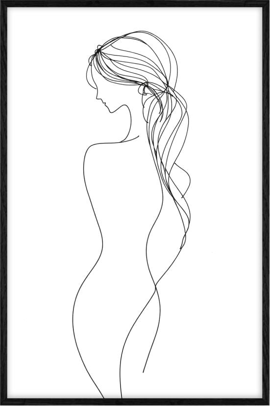 Imperfect drawing of woman