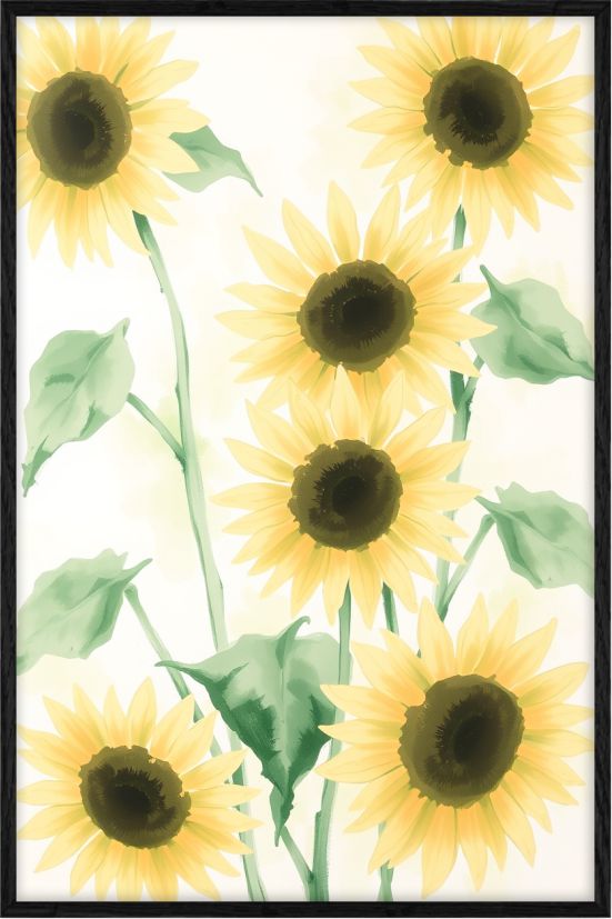 Six sunflowers