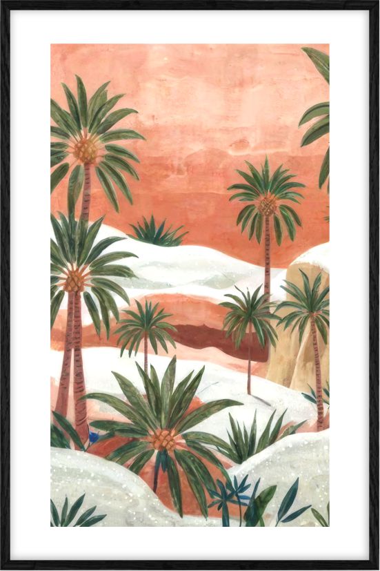 Palms on snow