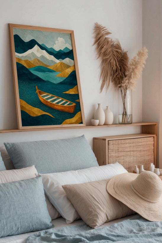 Golden Canoe at Twilight