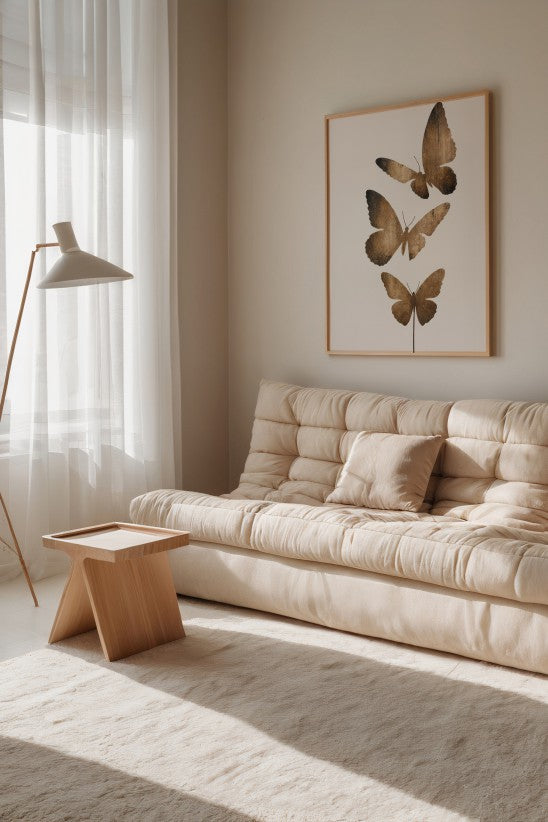 Three Golden Butterflies